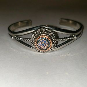 Rodium Plated Bracelet with snap